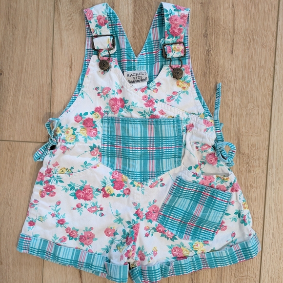 Floral Toddler Shoteralls - Picture 1 of 4